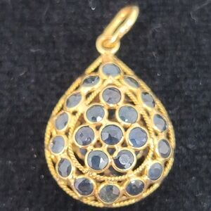 18K Sapphire Charm Pendant
